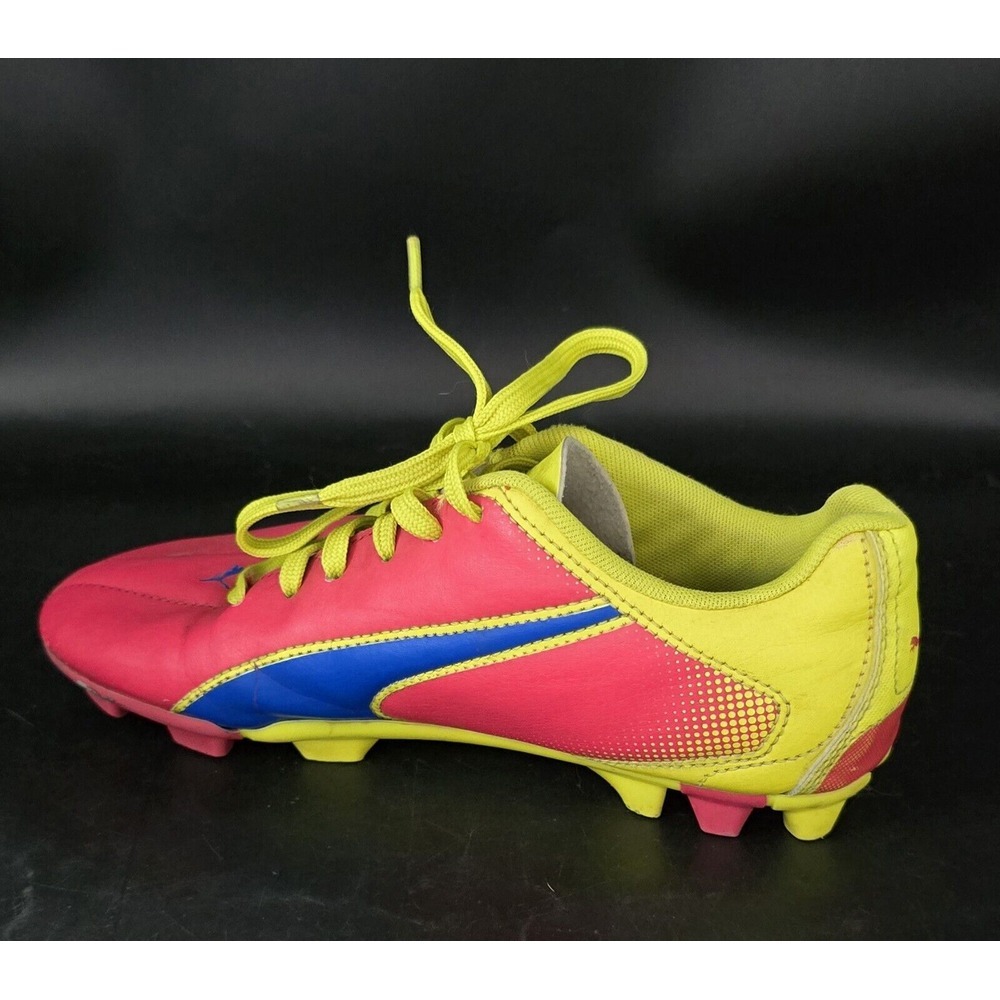PUMA JR ADRENO FG SOCCER SHOES CLEATS TEABERRY RED SIZE 4 - Picture 4 of 12